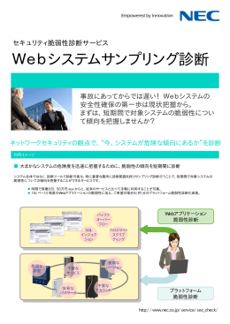 Webシステムサンプリング診断 - 日本電気
