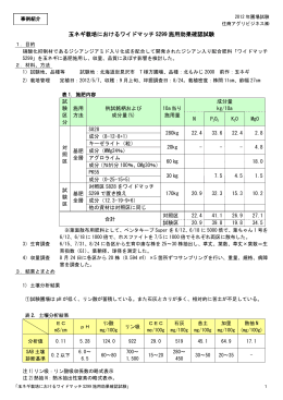 玉ネギ栽培におけるワイドマッチ S299 施用効果