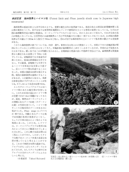 巻頭写真 森林限界と ハイ マッ帯 (F。r闘t ーimit and P