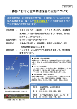 十勝岳における空中物理探査の実施について