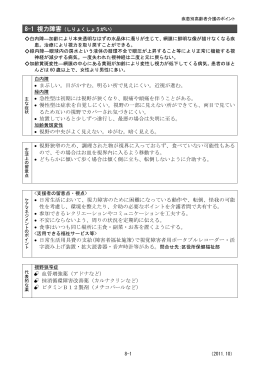 • まぶしい。目がかすむ。明るい所で見えにくい。近視が進む。 • 急性型は