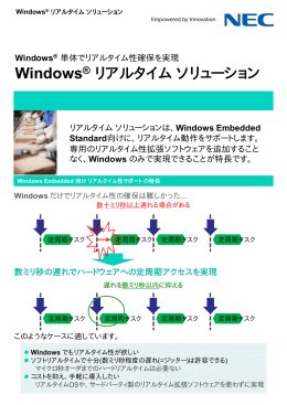 Windows® リアルタイム リアルタイムソリューション - 日本電気
