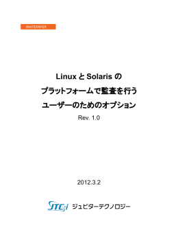 LinuxとSolarisのプラットフォームで監査を行うユーザーのためのオプション
