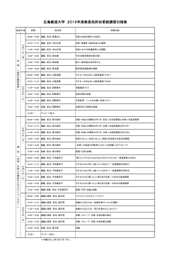 広島修道大学 2015年度教員免許状更新講習日程表