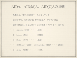AIDA、AID(M)A、AID(C)Aの法則