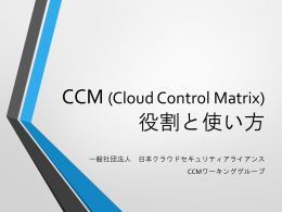 CCM (Cloud Control Matrix) の役割と使い方