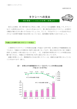 タクシーへの支出（PDF：40KB）