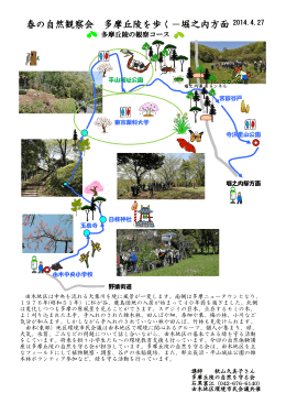 春の自然観察会 多摩丘陵を歩く－堀之内方面 2014.4.27