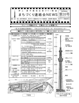 押上・業平橋地区新タワー関連まちづくり連絡会NEWS【第26号】