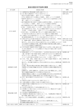 墓地の経営の許可基準の概要