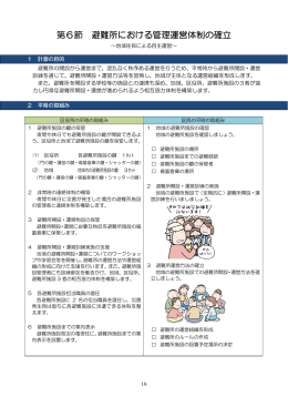 第6節 避難所における管理運営体制の確立 P18－19 (pdf