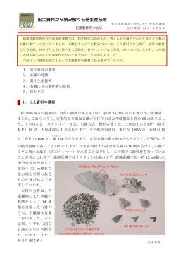 第30回 出土資料から読み解く石器生産技術－石鏃製作を中心に