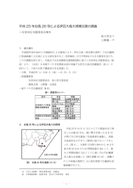 平成 25 年台風 26 号による伊豆大島大規模災害の調査