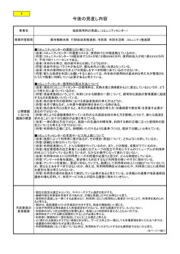 今後の見直し内容