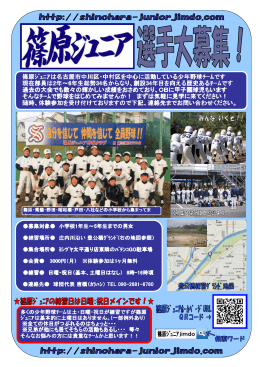 篠原ｼﾞｭﾆｱは名古屋市中川区・中村区を中心に活動している少年野球