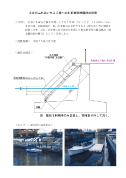 五反田ふれあい水辺広場への船舶乗降用階段の設置（ 、165.9 KB）