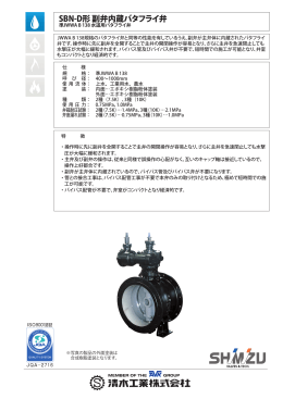 カタログ（SBN-D形副弁内蔵バタフライ弁）