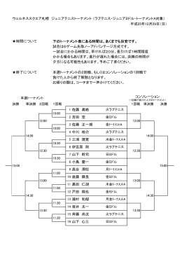 ウェルネススクエア札幌 ジュニアテニストーナメント （ラブテニス・ジュニア