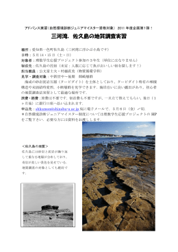 三河湾，佐久島の地質調査実習