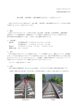 高山本線 下麻生駅～上麻生駅間におけるレール歪みについて