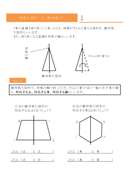 対称な図形 ① 線対称（1）
