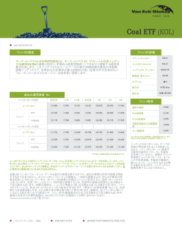 ファンドの概要 マーケット・ベクトル®石炭ETF(KOL)は、マーケット