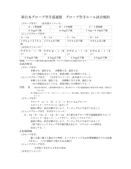 新日本グローブ空手道連盟 グローブ空手ルール試合規約