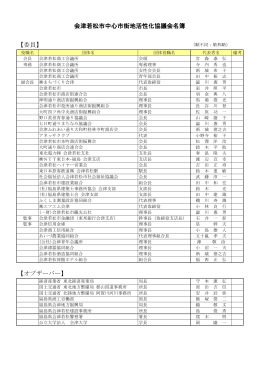 会津若松市中心市街地活性化協議会名簿 【委員】 【オブザーバー】