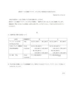 浪切ホール広報誌「ナミナミ 4・5 月号」の誤表記のお詫びと訂正 平成 25