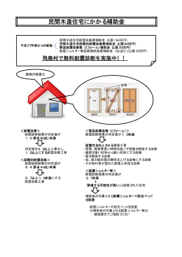 民間木造住宅にかかる補助金（チラシ）（PDF 69KB）