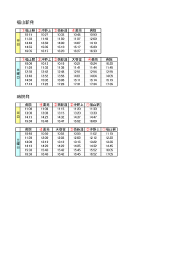 福山駅発 病院発