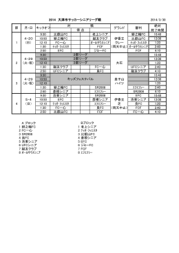 2014/3/30 絶対 終了時間 9:30 比叡山FC 老上シニア 緋之輪FC 10:40