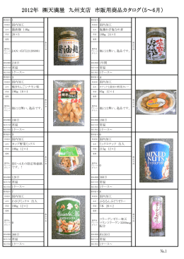 2012年 天満屋 九州支店 市販用商品カタログ（5～6月）