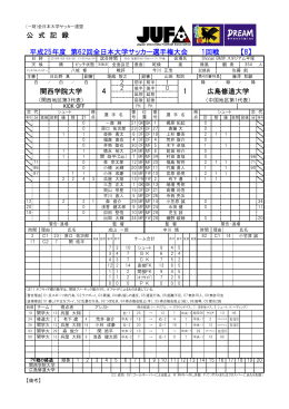 1 1回戦 【8】 広島修道大学 関西学院大学 4 平成25年度 第62回全日本