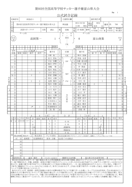 公式試合記録 - 富山県サッカー協会