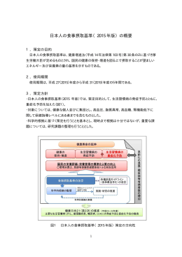 日本人の食事摂取基準（2015年版）の概要（PDF：433KB）