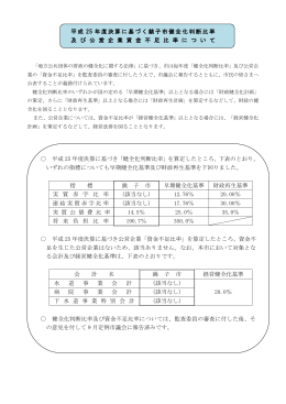 平成 25 年度決算に基づく銚子市健全化判断比率 及 び 公 営 企 業 資
