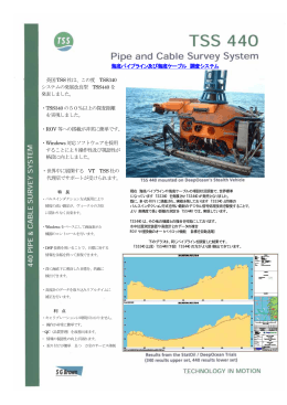 海底パイプライン及び海底ケーブル 調査システム