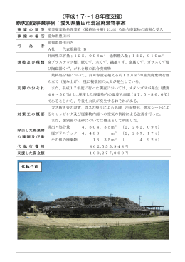 （平成17～18年度支援） 原状回復事業事例：愛知県豊田市混合廃棄物