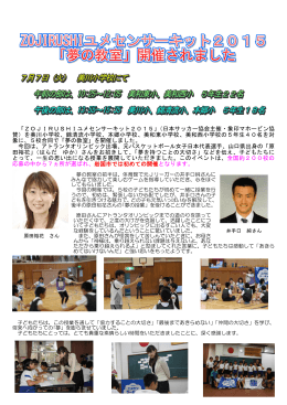 「ZOJIRUSHIユメセンサーキット2015」（日本サッカー協会