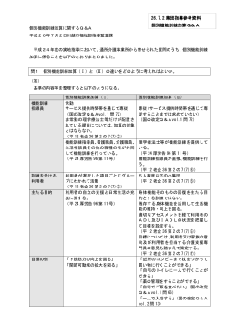 個別機能訓練加算に関するQ&A（PDF：224KB）