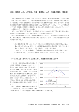 日経・東商取レバレッジ指数 - Tokyo Commodity Exchange, Inc.