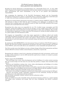 UIA世界大会 ダーバン2014宣言 「2050年に向けた責務」