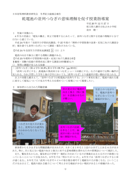 乾電池の並列つなぎの意味理解を促す授業指導案