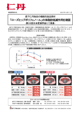 「ローズヒップポリフェノール」の体脂肪低減作用を確認