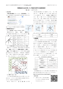 簡略画文法を用いた手書き漢字の誤筆解析