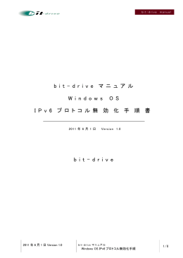 bit - drive マ ニ ュ ア ル W indows OSIP v 6 プ ロ ト コ ル 無 効 化 手 b