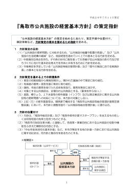 『鳥取市公共施設の経営基本方針』の策定指針 基本方針』の策定指針