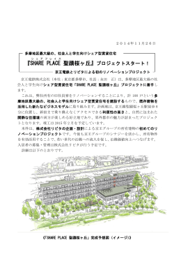 『SHARE PLACE 聖蹟桜ヶ丘』プロジェクトスタート！