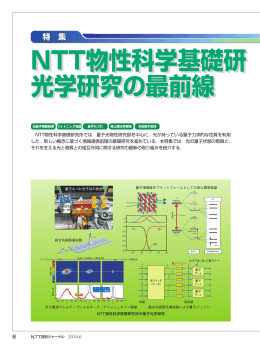 特 集 NTT物性科学基礎研 究所におけ 光学研究の最前線